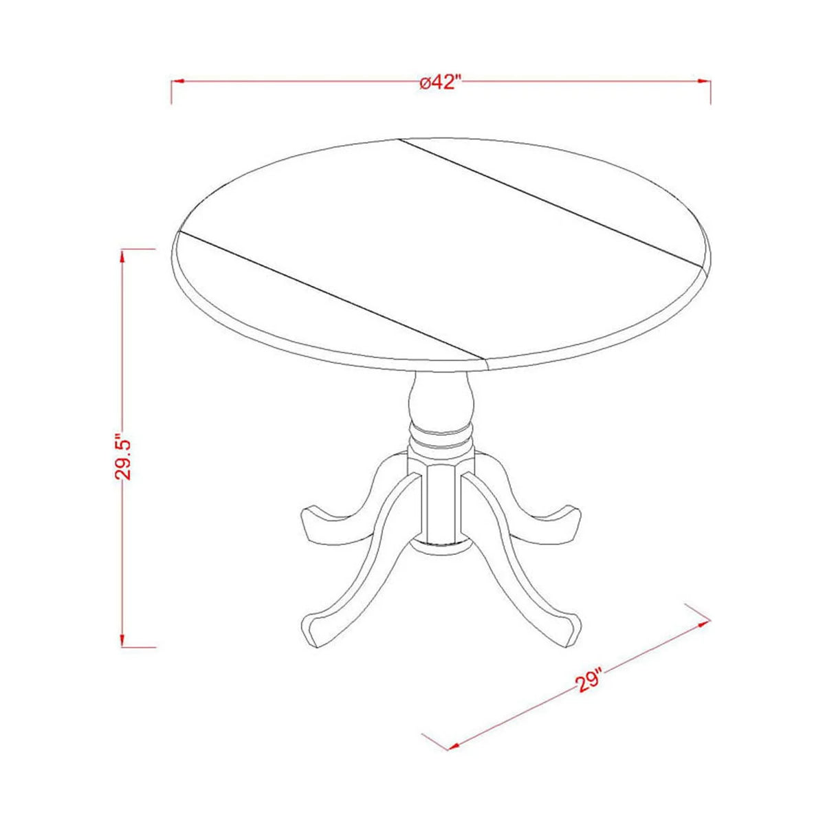 5 Pc Kitchen Table Set with 4 Chairs G799