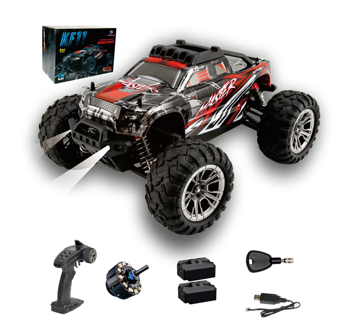 Red 4WD Remote Control Car N2612