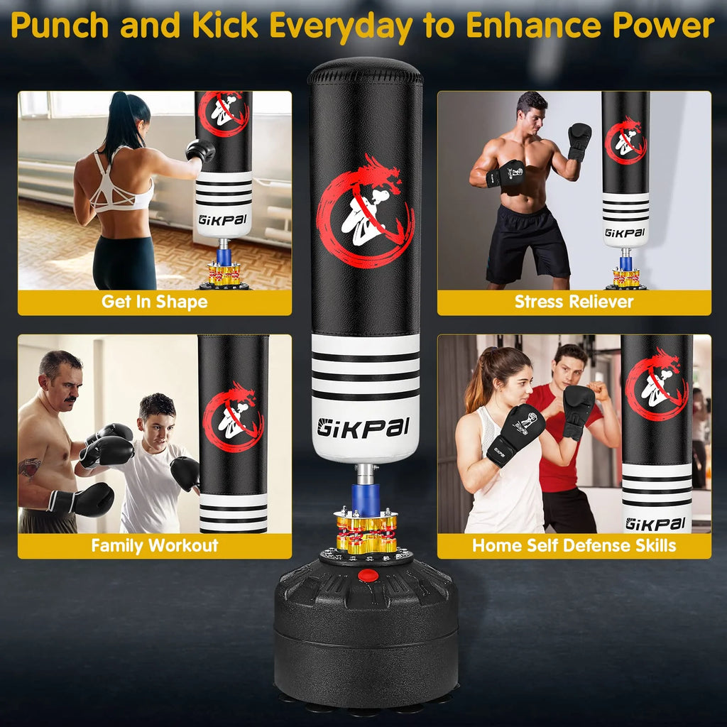 69'' 182lbs Freestanding Punching Bag with Stand V7469