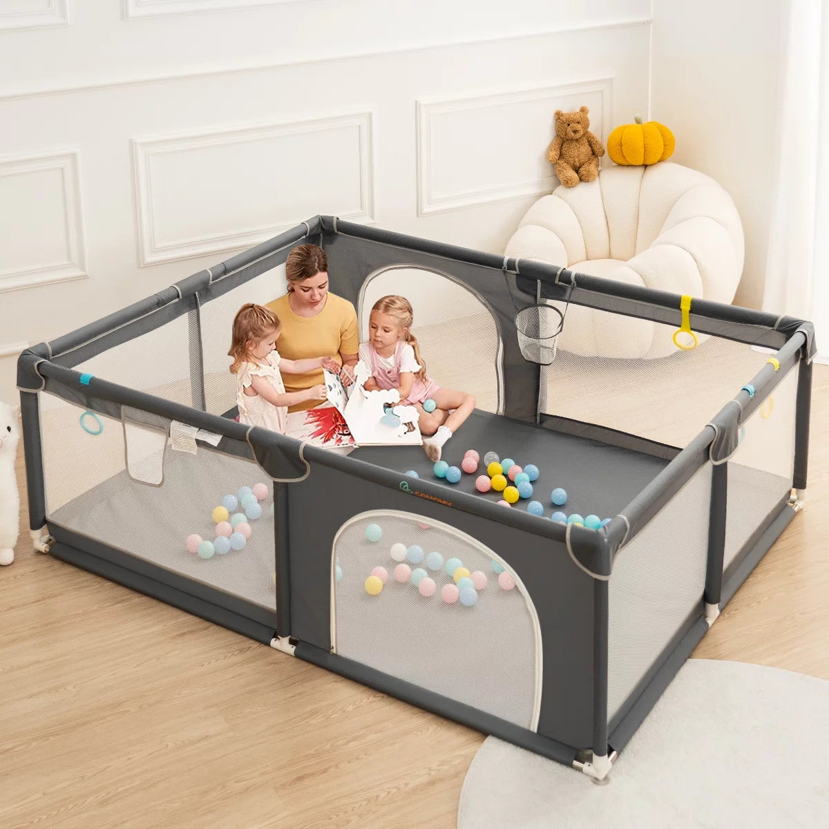 63x63'' Gray Baby Playpen Z220