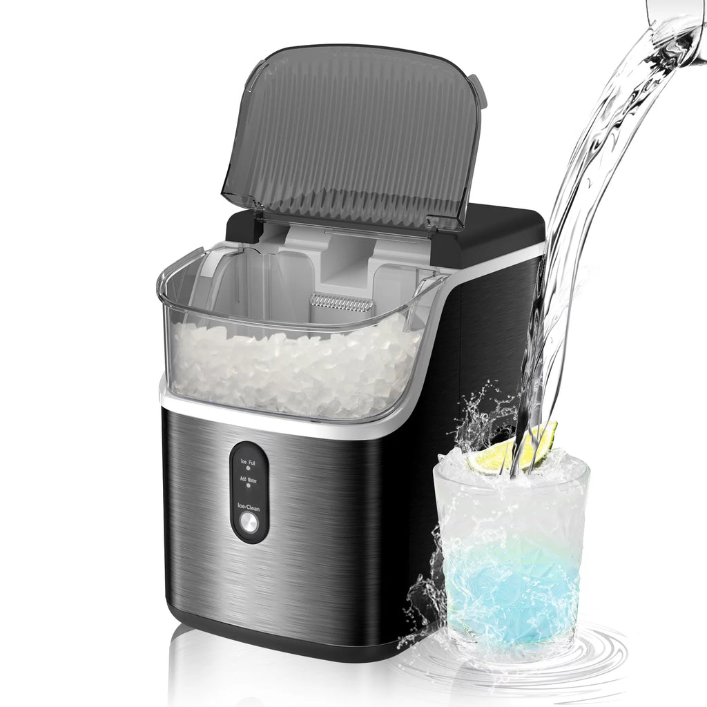 Nugget Ice Maker Countertop 33lbs/24H Self-Cleaning Stainless Steel Silver V716399
