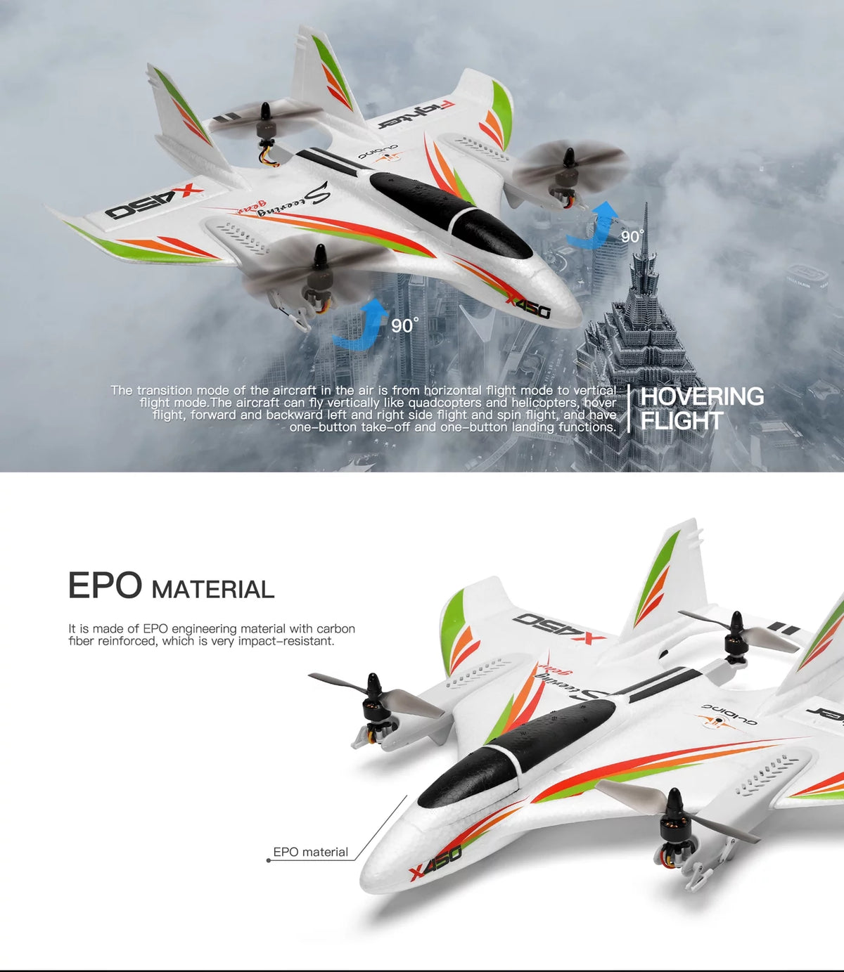 RC Airplane Brushless 2.4G 6CH Fixed Wing RTF I6615