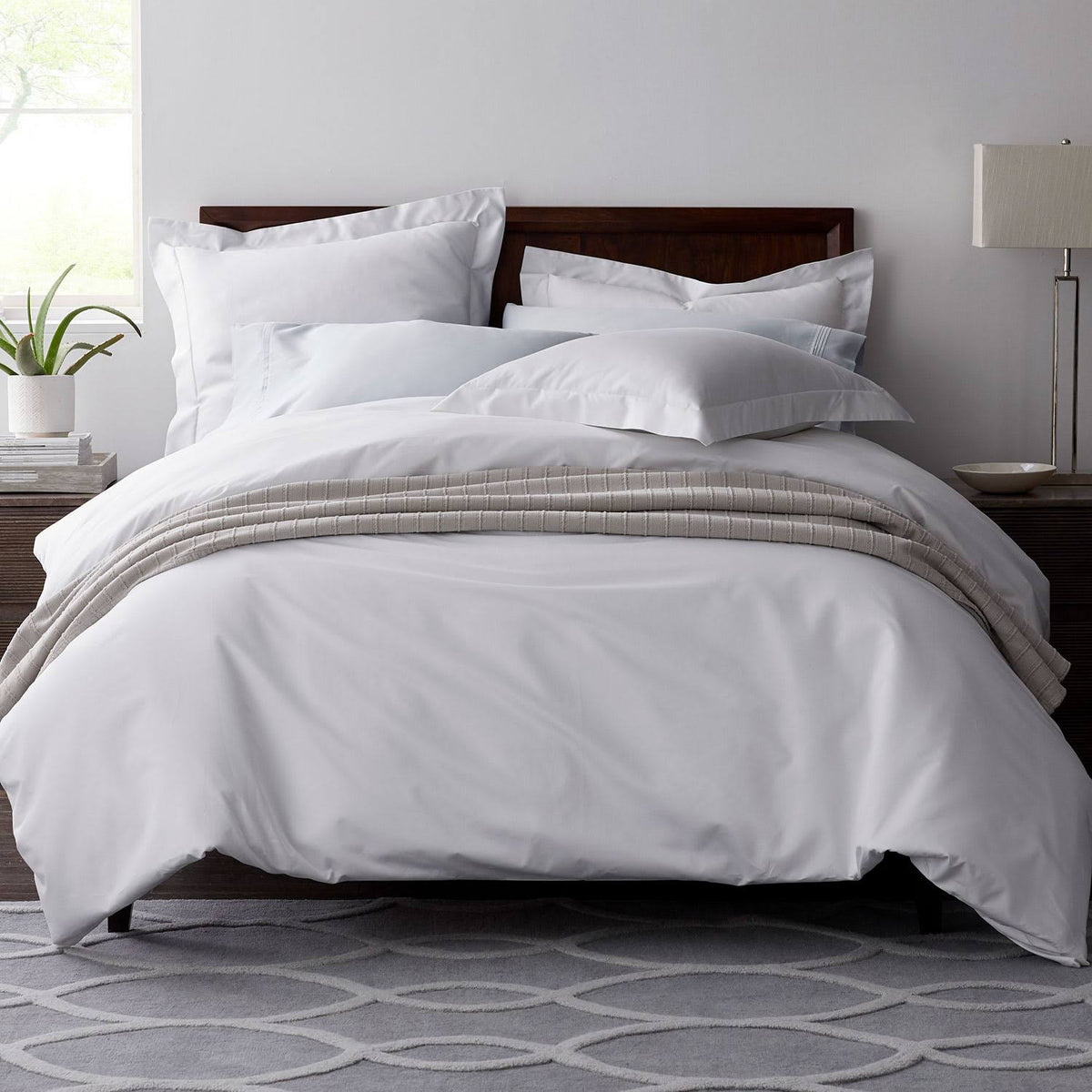 Pale Yellow Solid Twin Egyptian Cotton Sateen Duvet Cover N2427
