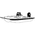 Boat Cover for Center Console Bay Style Fishing Boats with Shallow Draft Hull G711804