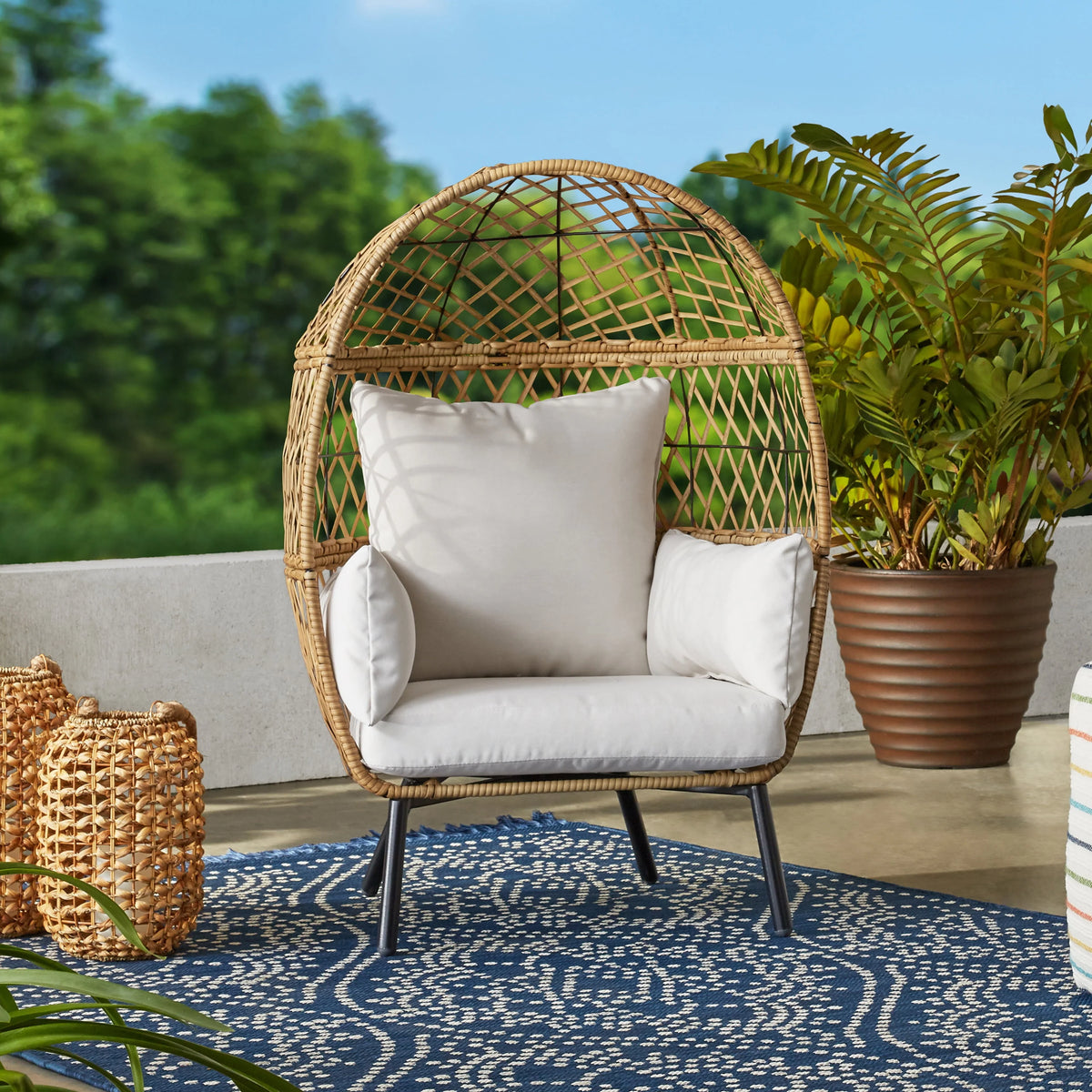 Outdoor Wicker Kid's Egg Chair U1118