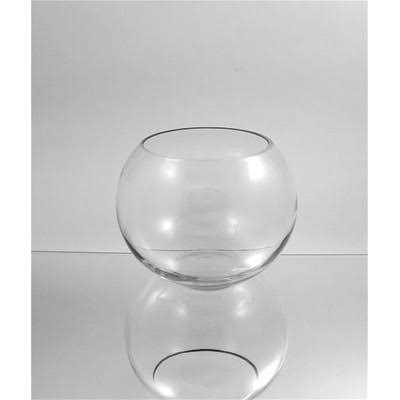 Clear Bubble Bowl Glass Vase L15968