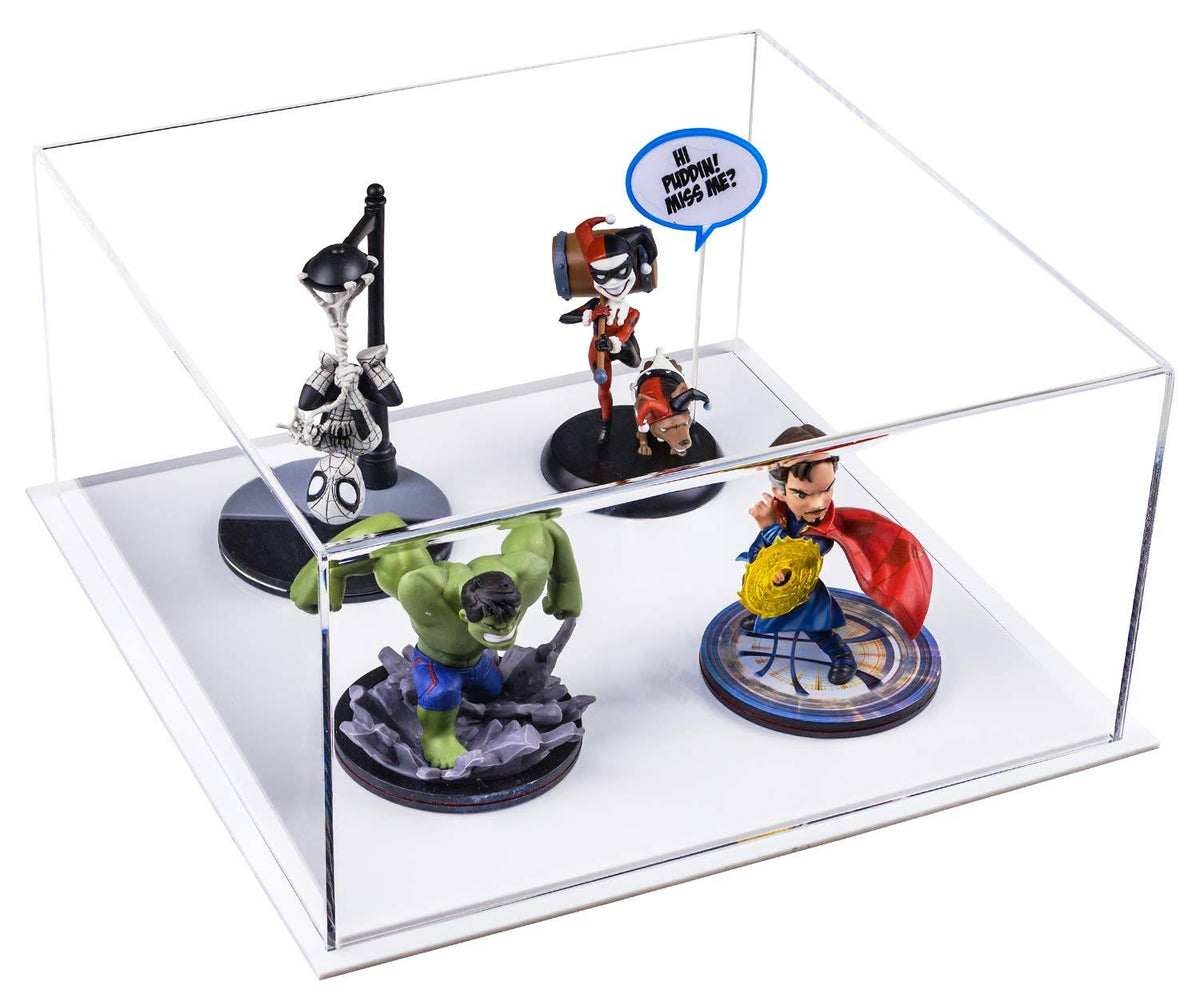 Clear Acrylic Display Case with White Base A1177