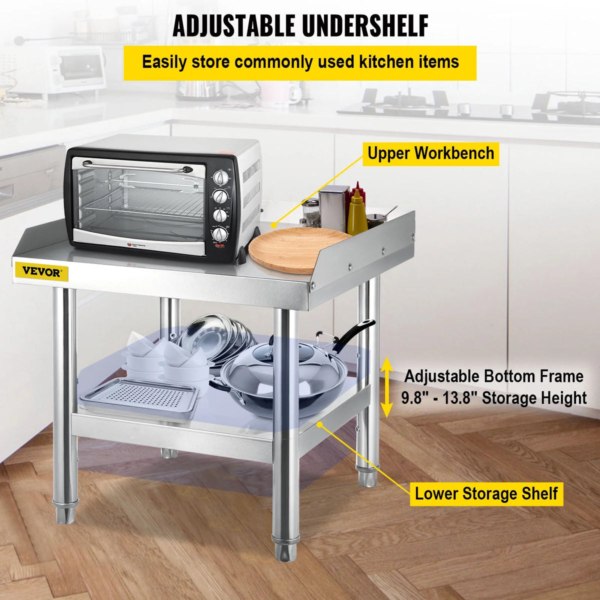 Stainless Steel Table 24 x 24 Inch Heavy Duty Workbench R2948