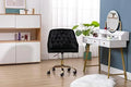 Pink Velvet Upholstered Swivel Desk Chair with Wheels M69698