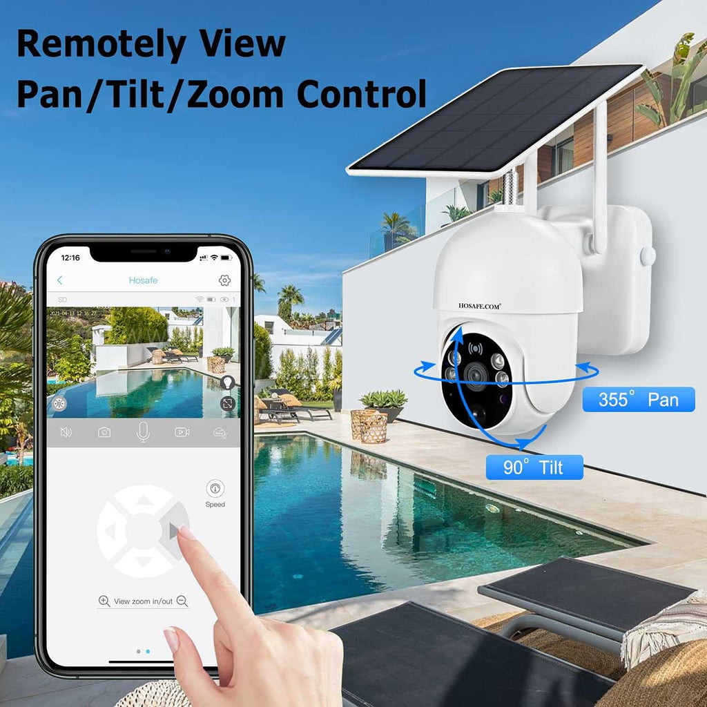 Wireless Solar Battery Powered Security Camera with Color Night Vision Y6032