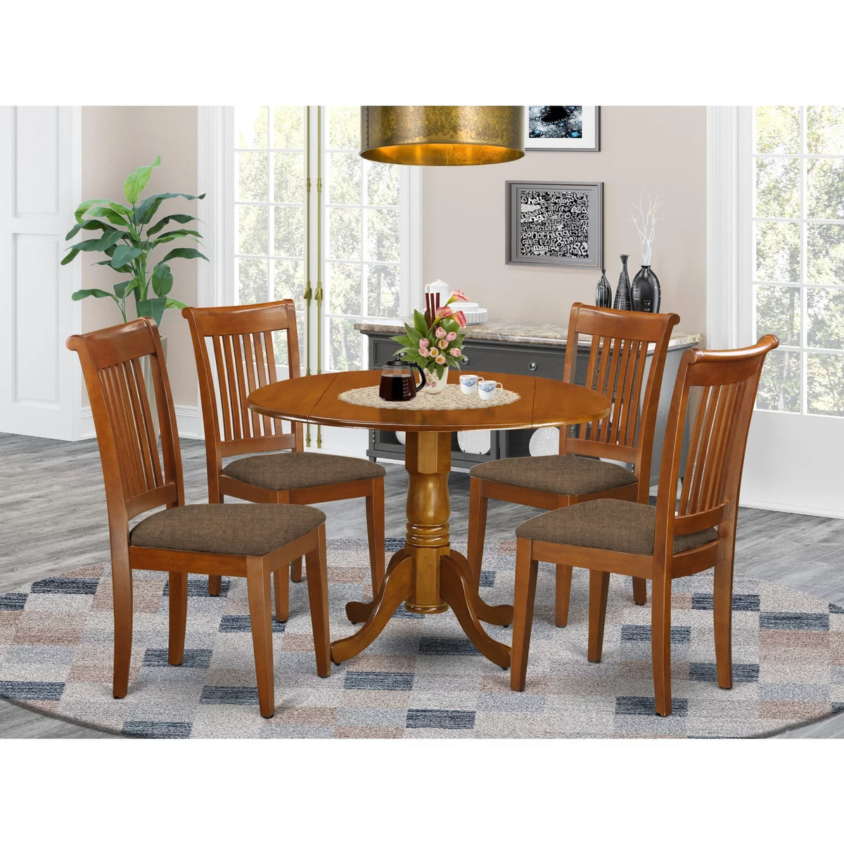 5 Pc Kitchen Table Set with 4 Chairs G799