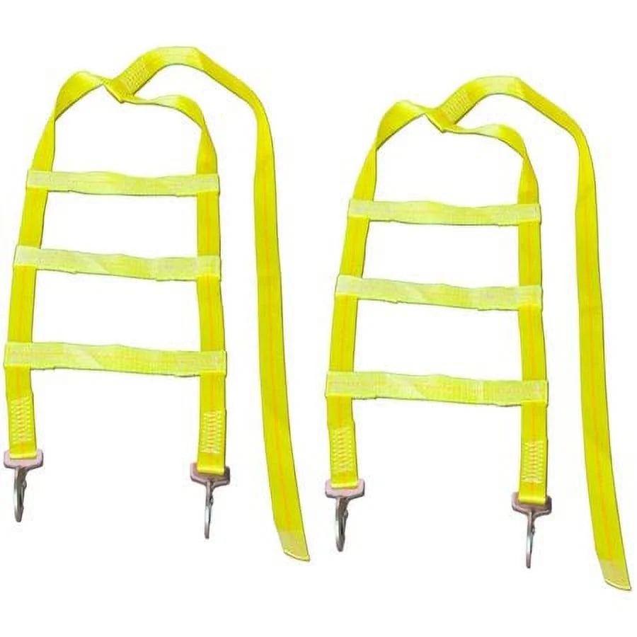 Tow Dolly Basket Strap with Twisted Snap Hooks, 2 inch Webbing, 12,000 lbs Breaking Strength, Tire Bonnet & Tire Net H30889