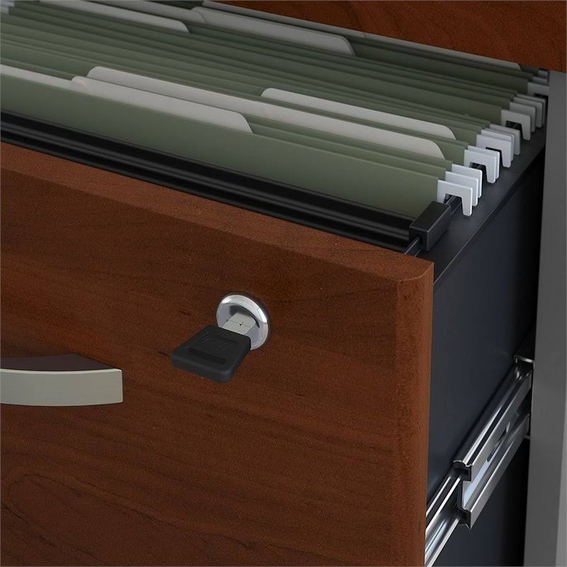 3 Drawer Mobile Pedestal Desk Shell in Hansen Cherry V85189