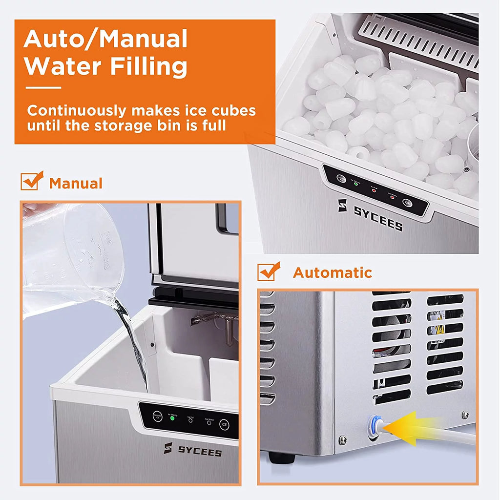 2-in-1 Countertop Ice Maker Machine & Ice Shaver I8376