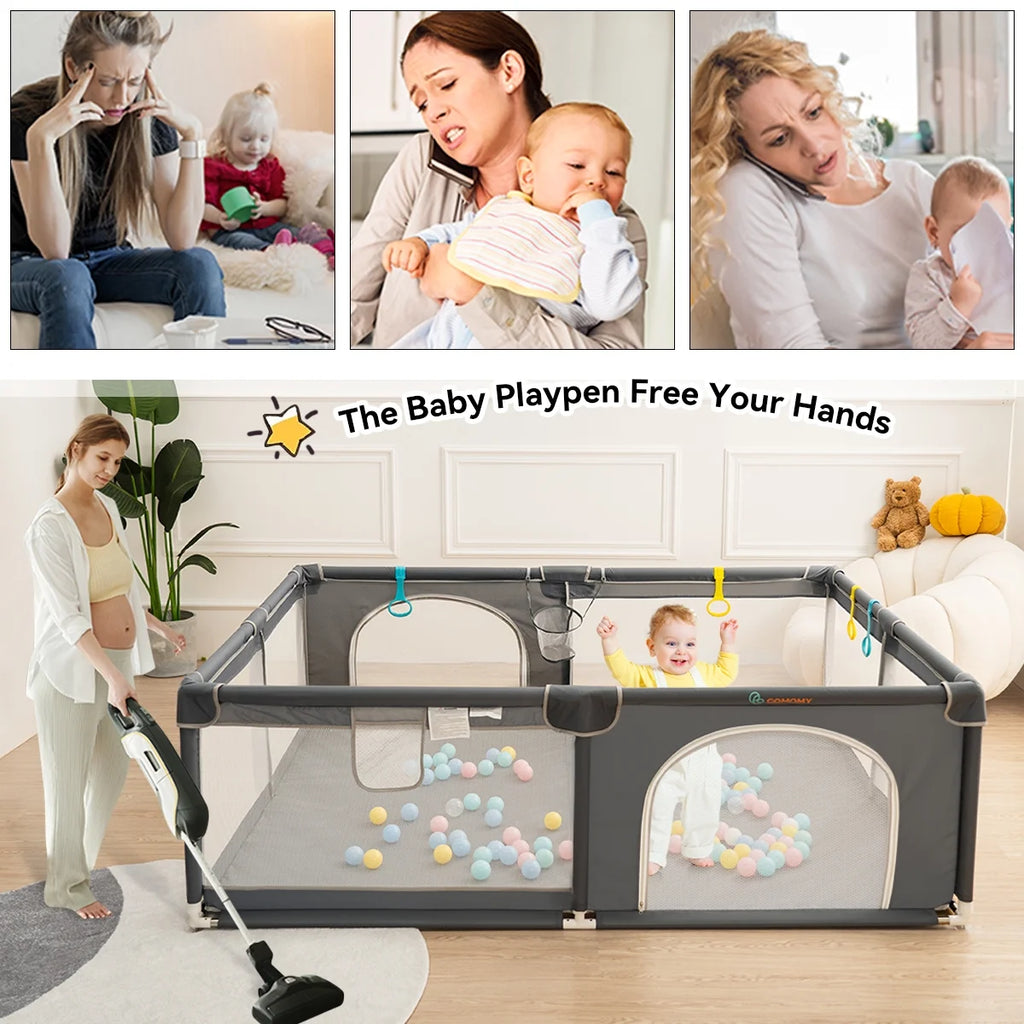 63x63'' Gray Baby Playpen Z220