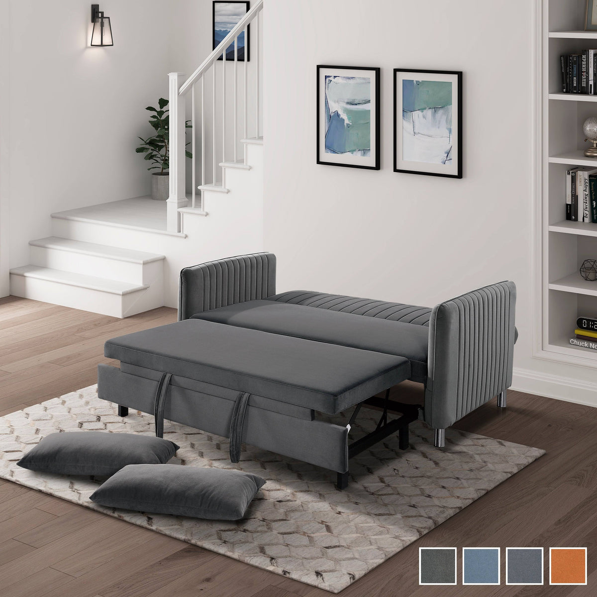 Convertible Sofa Bed Brownish Grey N19724