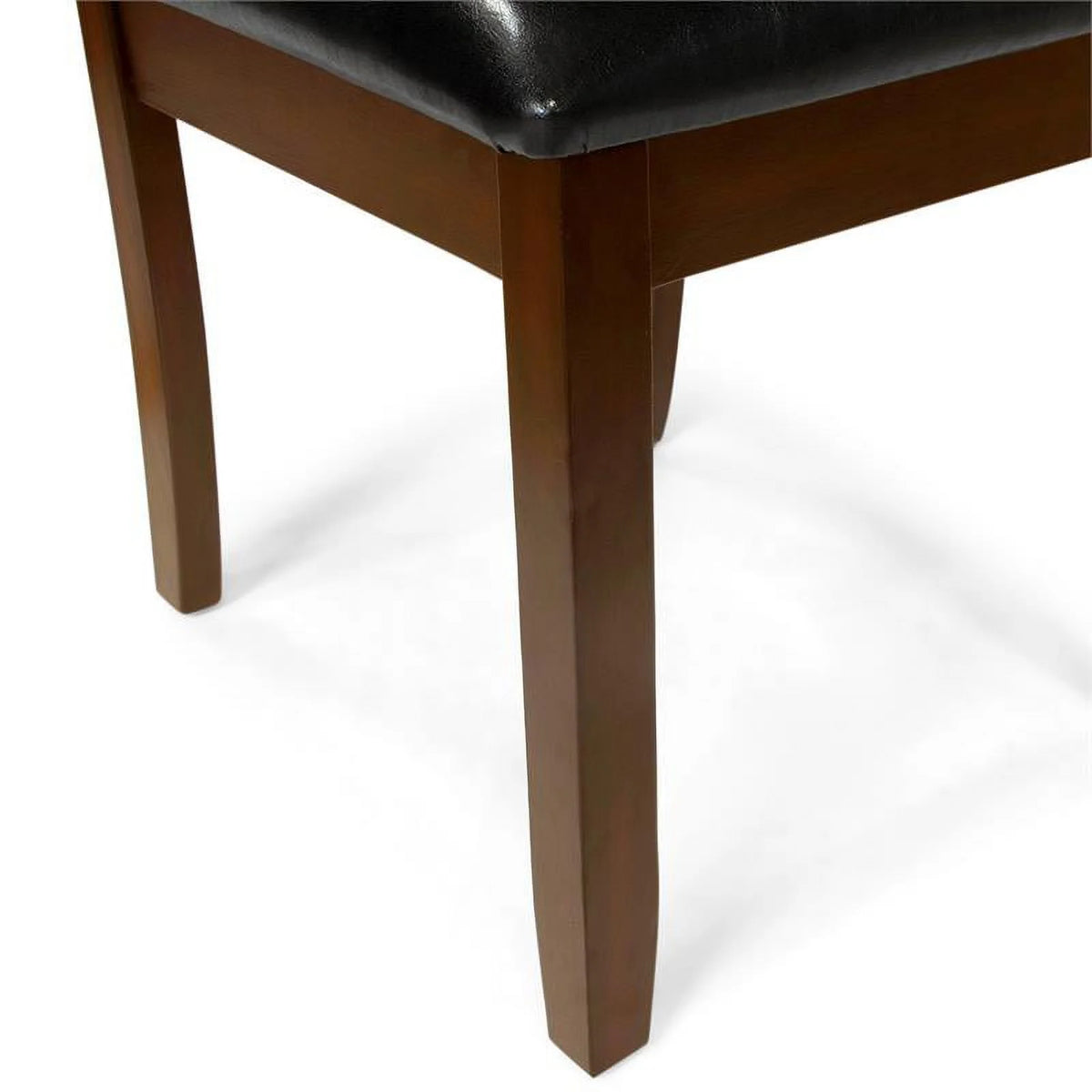 Black Faux Leather Padded Dining Chair Set of 2 B637225