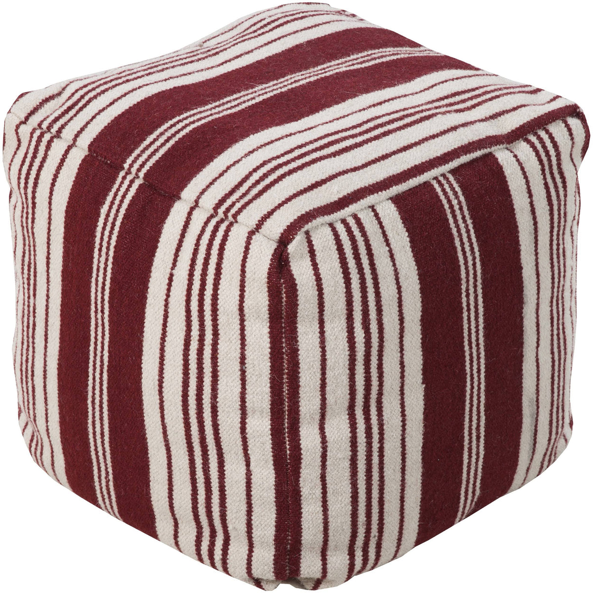 Carnelian Wool Pouf B831