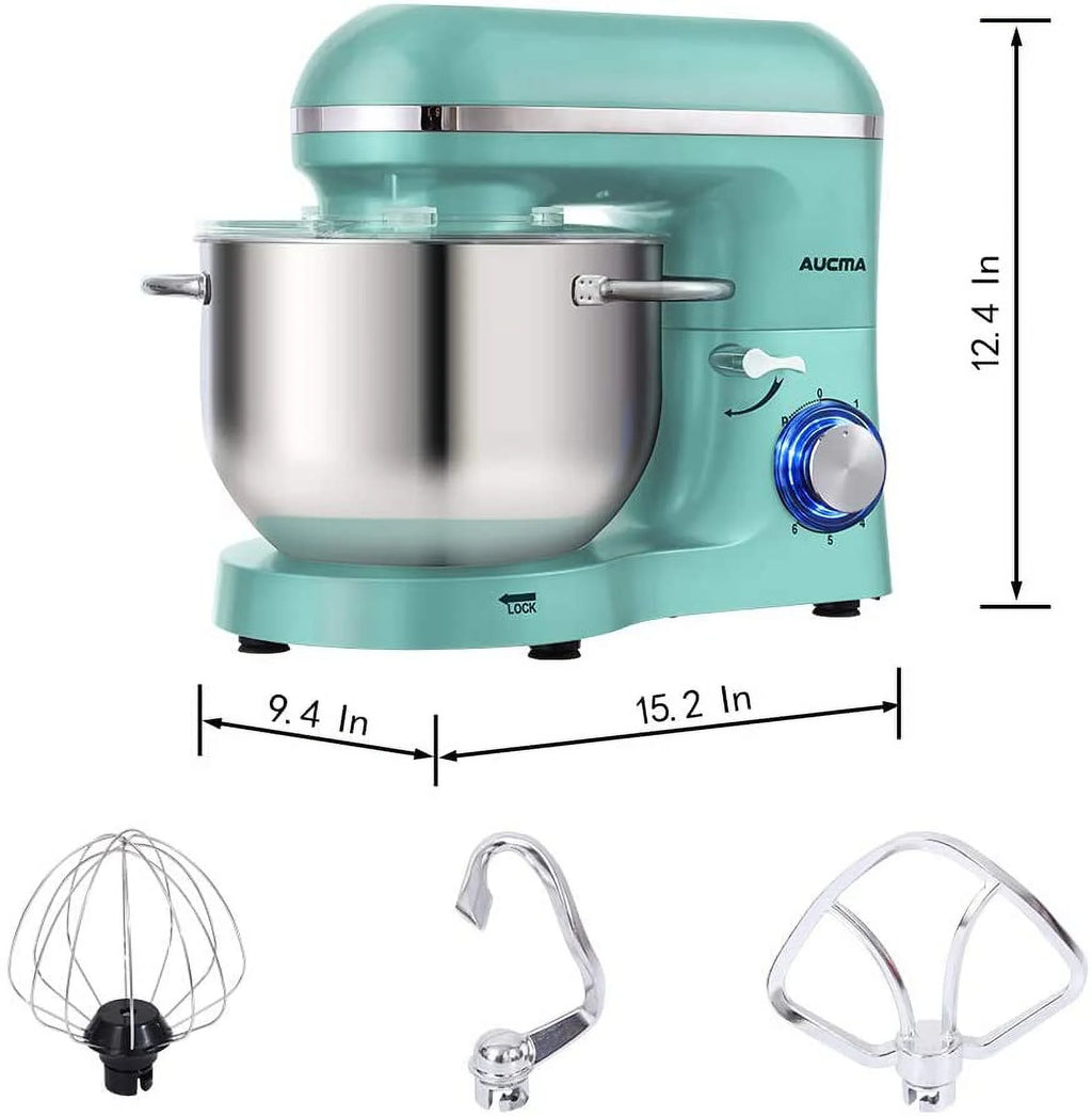 6.5-QT 660W 6-Speed Tilt-Head Electric Stand Mixer, Blue X637463