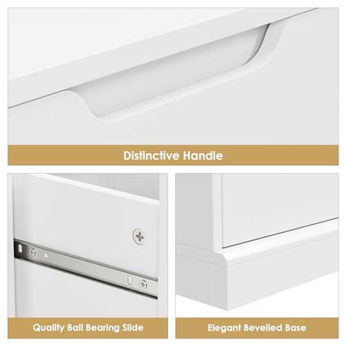 White 6 Drawer Wood Dresser E42022