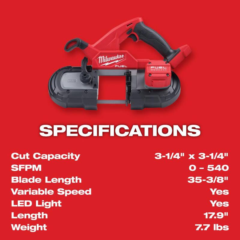 18V Lithium-Ion Brushless Cordless Compact Bandsaw and SDS Plus Rotary Hammer A237191
