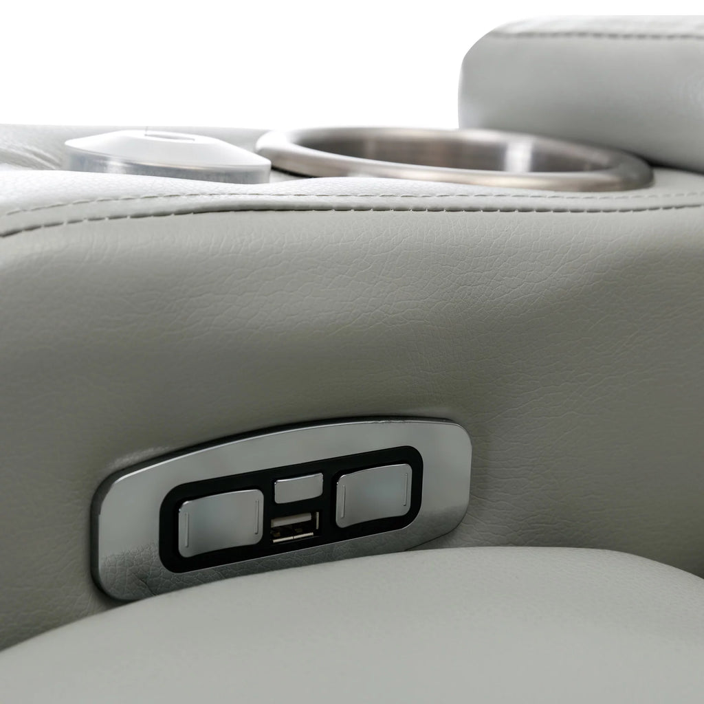 Oversized PU Leather Recliner with Cup Holder Y305861