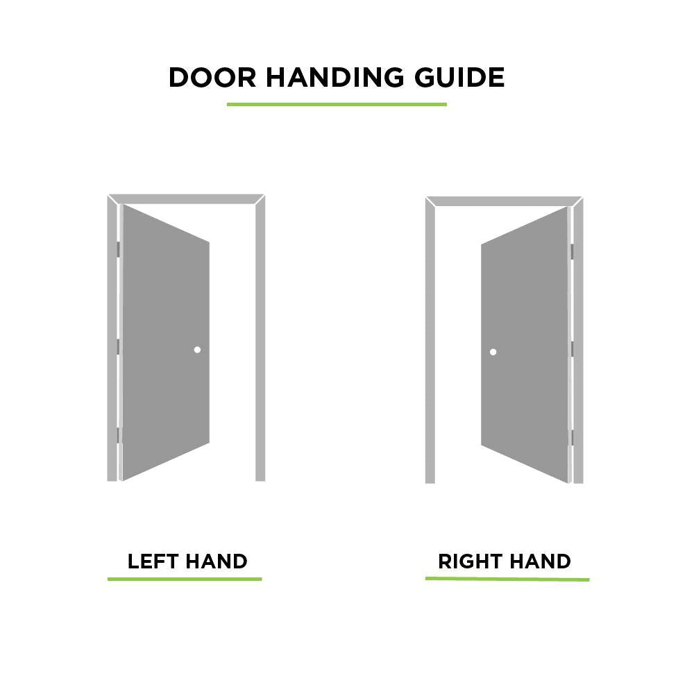 36 in. x 80 in. 5-Panel Left-Handed Hollow-Core Smooth Primed Composite Prehung Interior Door S733