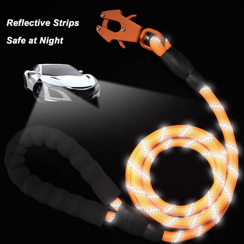 Heavy Duty Reflective Nylon Dog Leash with Aluminum Locking Clip A676204