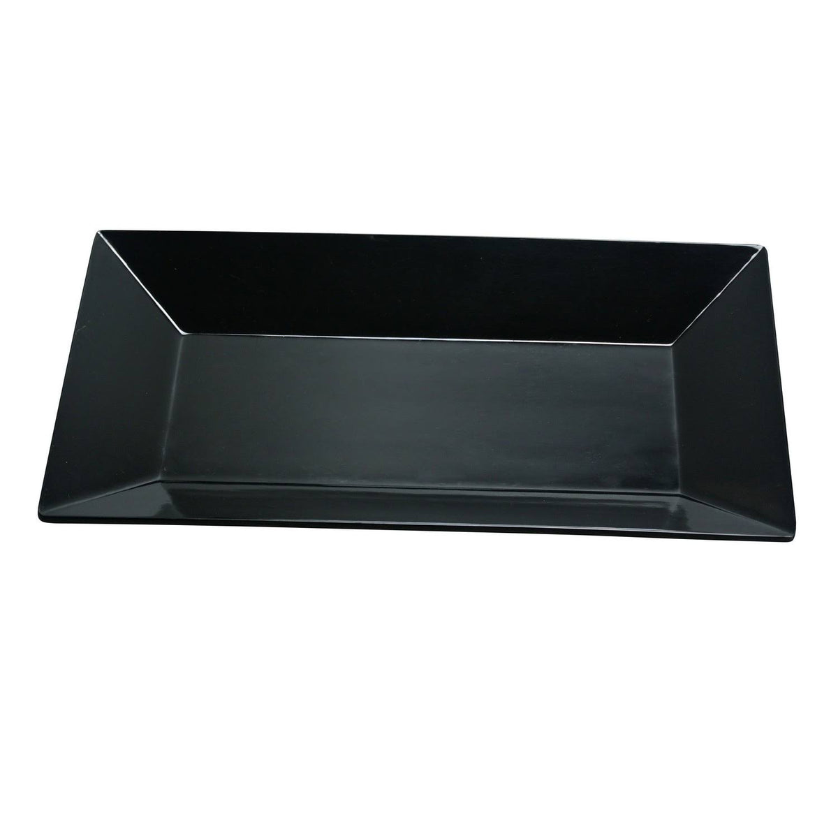 BLACK Rectangular Melamine Buffet Plate, 6 Packs X248254