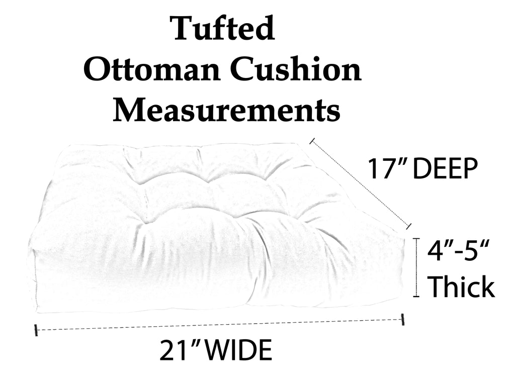 Canvas Sunflower Yellow Tufted Ottoman Replacement Cushion A622