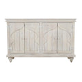 60" Hand Carved Solid Wood Four-Door Sideboard Cabinet R41565