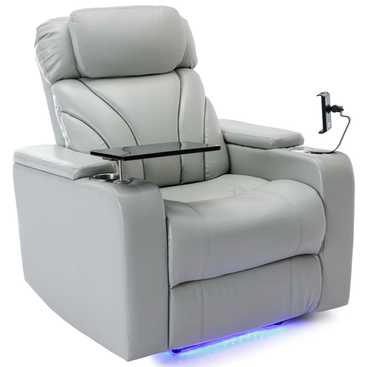 Oversized PU Leather Recliner with Cup Holder Y305861