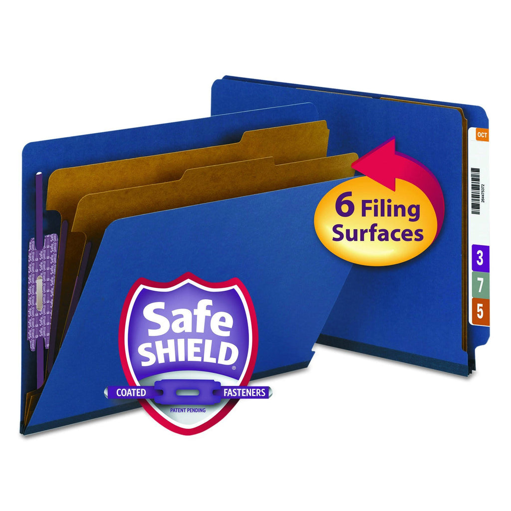 Dark Blue End Tab Pressboard Classification Folders D243