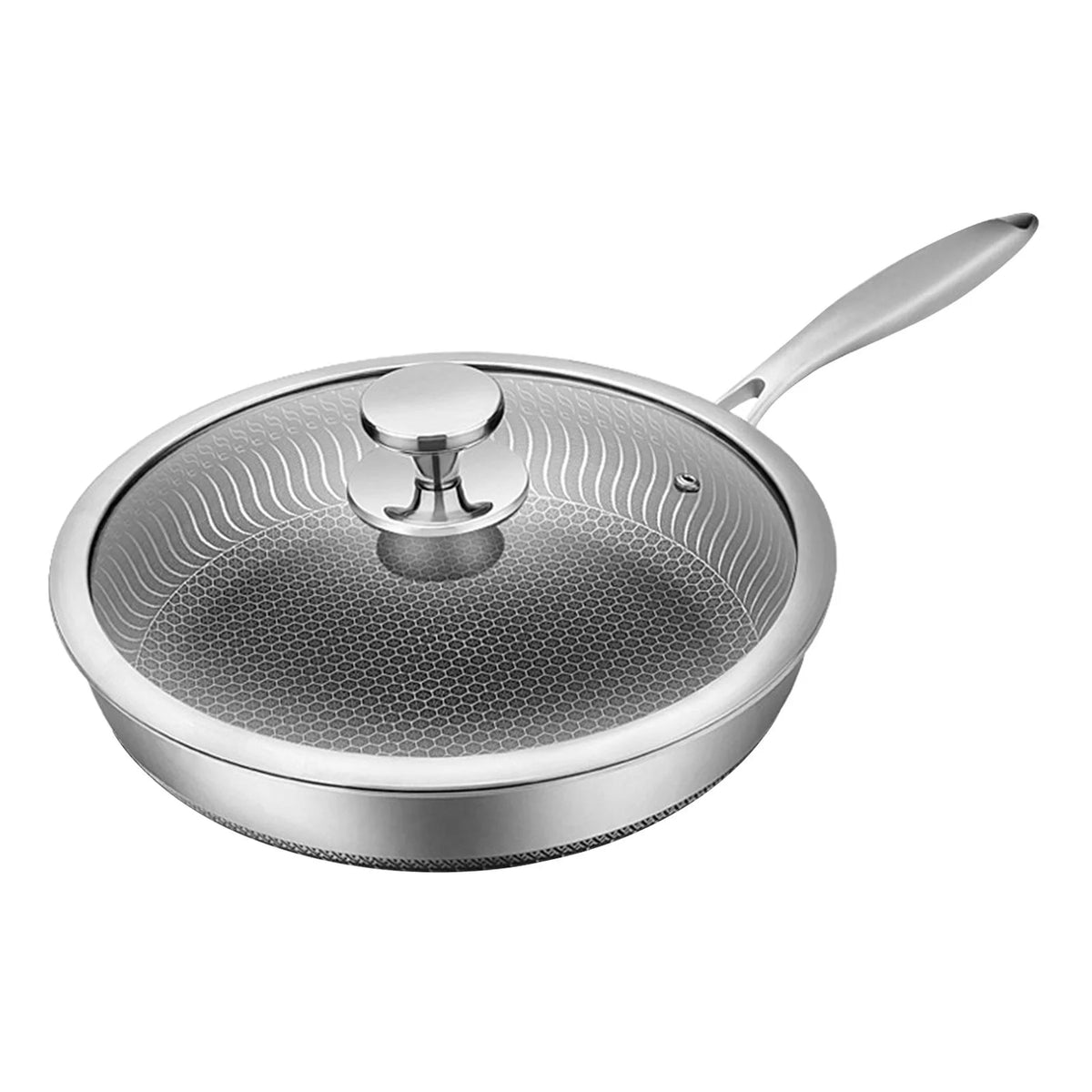 Stainless Steel Wok with Lid 32cm N259