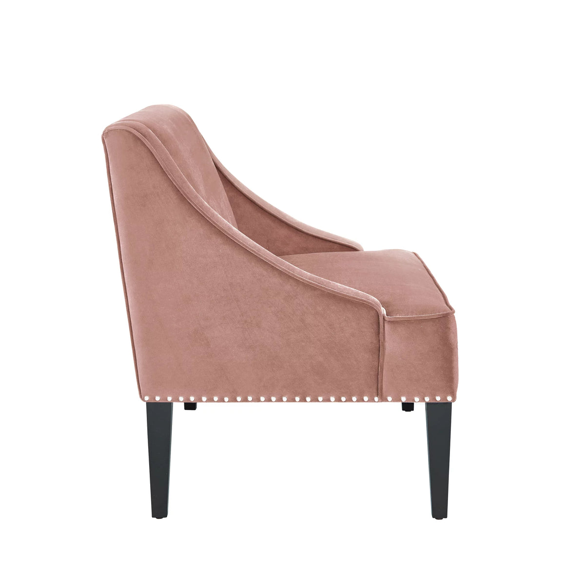 Blush Velvet Upholstered Bench U7731