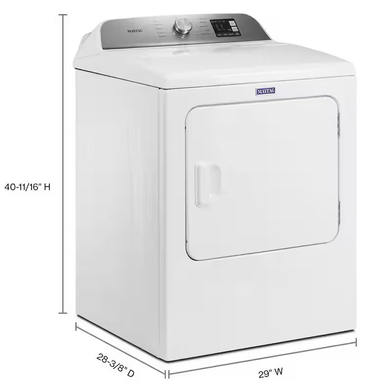 White Electric Vented Dryer with Moisture Sensing Z270606