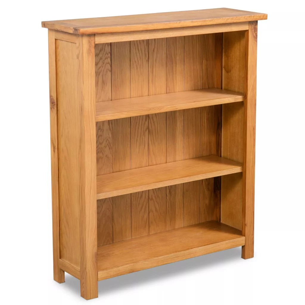 3-Tier Solid Oak Wood Bookcase F4054