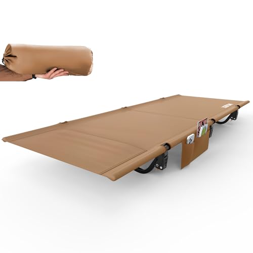 Ultralight Portable Folding Camping Cot, 350 lbs, Black S426