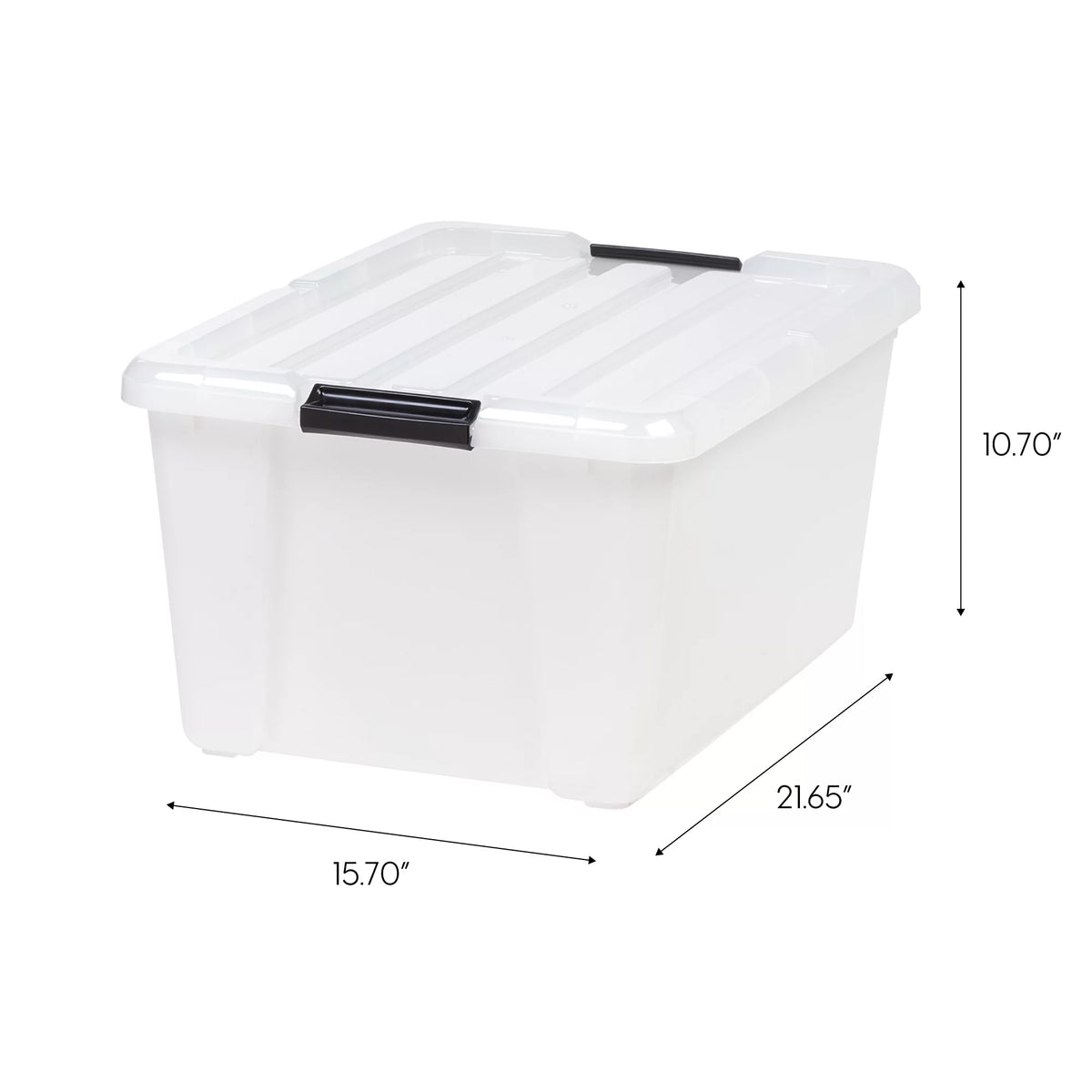 45 Qt Pearl Latch Storage Bin with Lid, Set of 4 F852612