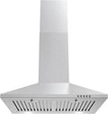 24 in. Ducted Wall Mount Range Hood in Stainless Steel with LED Lighting and Permanent Filters U476