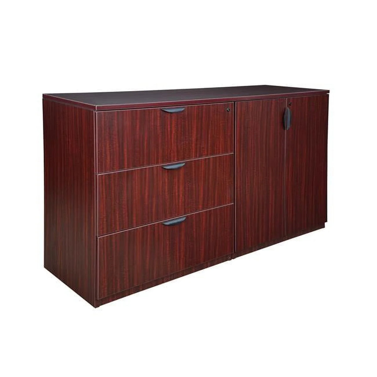 Mahogany Storage Cabinet & Lateral File N406