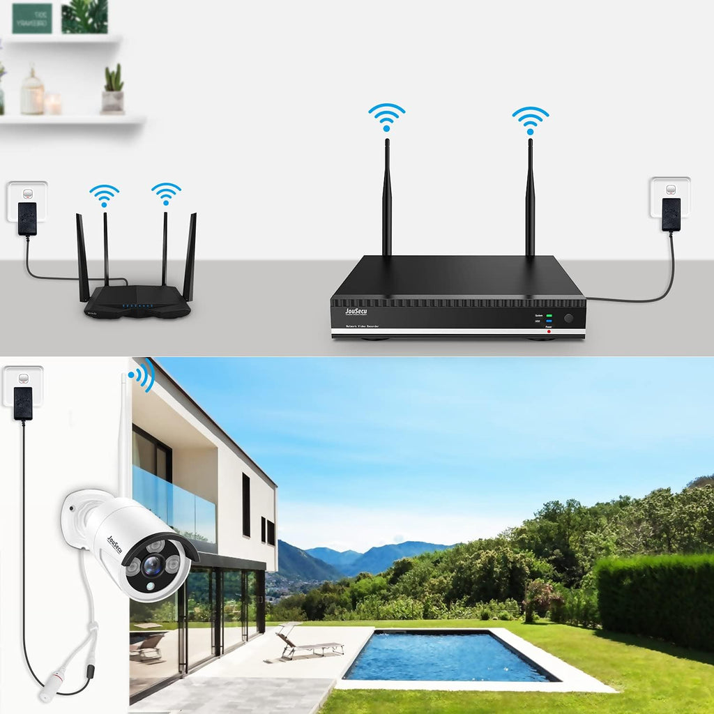8CH 4Pcs 1080P Night Vision Security Camera System with 1TB Hard Drive J657898
