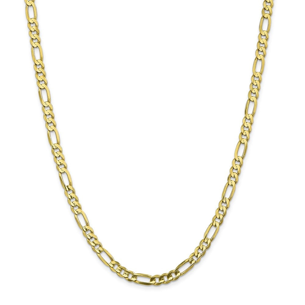 10K Yellow Gold 5.5 mm Concave Figaro Chain Necklace 18" H504878
