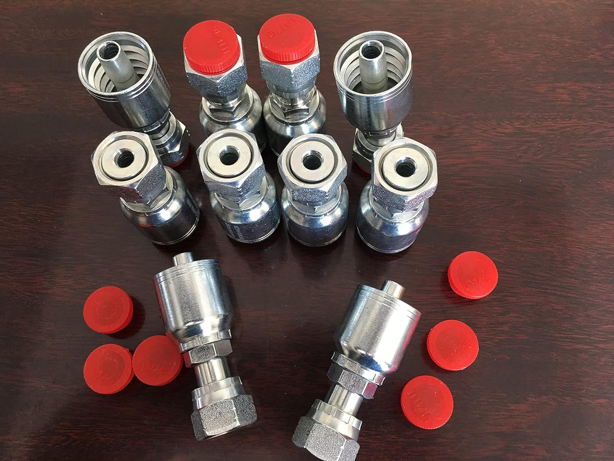 10 Pack Female Flat Face Seal 3/8'' Hose 3/8'' Threads T618