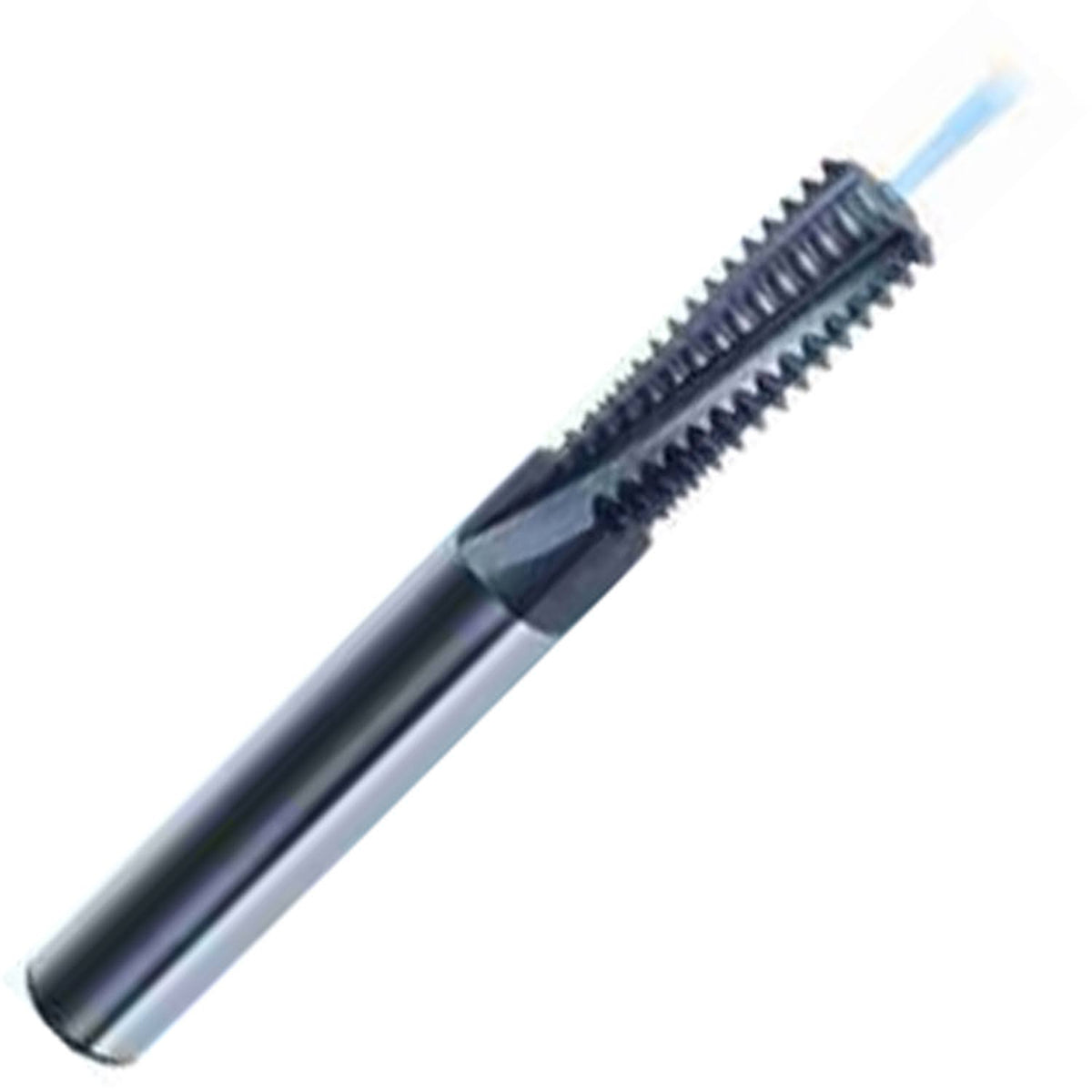 M14 x 1.50 Spiral Flute 2xD Carbide Thread Mill, 4 Flutes, TiCN Coated H504