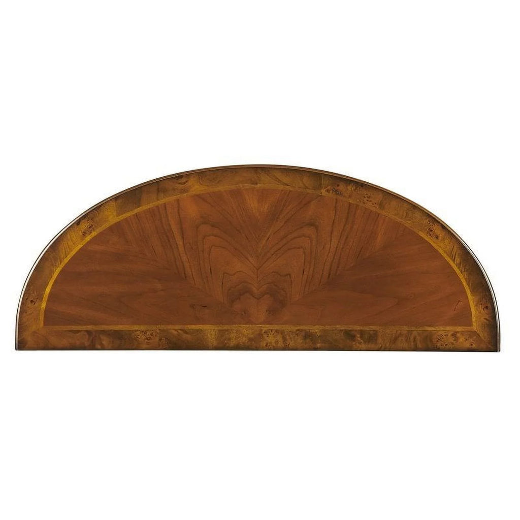 Olive Ash Burl Demilune Console Table Z541797