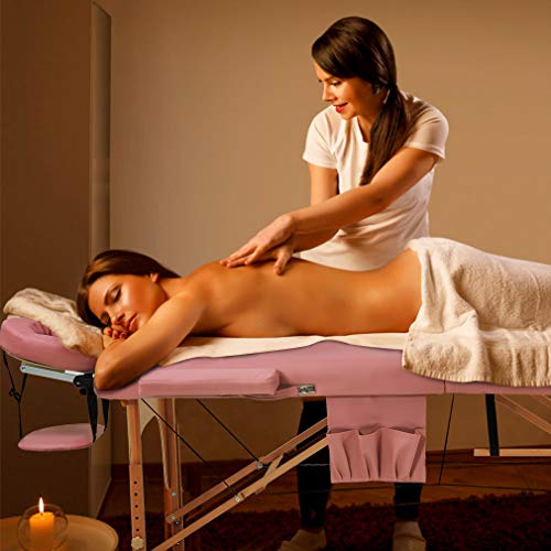 Portable Massage Table 28 Inch Wide Adjustable Folding PU Leather C74314