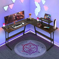 L Shaped Gaming Desk with Large Desktop J5752