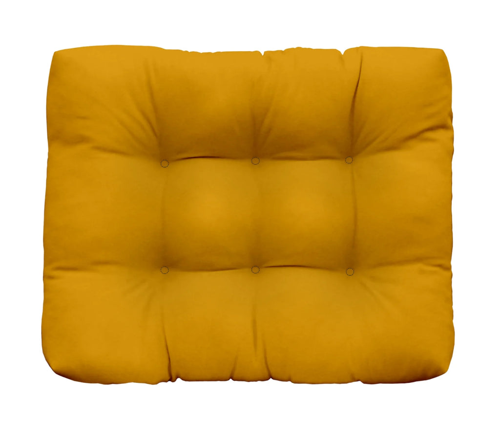 Canvas Sunflower Yellow Tufted Ottoman Replacement Cushion A622