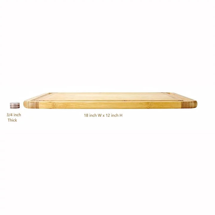 Extra Large Bamboo Cutting Board with Juice Grooves W153